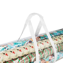 Load image into Gallery viewer, Elf Stor 798976 Christmas Birthday Holiday Storage Set of 2 | Holds 40" & 31" Wrapping Paper Rolls, One Bag for Each, 1 Pack Clear