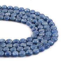 Load image into Gallery viewer, Natural Gemstone Kyanite 8mm Coin Disc Loose Beads 16 Inch