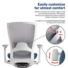 Load image into Gallery viewer, SIDIZ T50 Highly Adjustable Ergonomic Office Chair (TNB500LDA): Advanced Mechanism for Customization/Extreme Comfort, Ventilated Mesh Back, Lumbar Support, 3D Arms, Seat Slide/Slope (Blue)