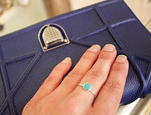Load image into Gallery viewer, Oxford Diamond Co Sterling Silver Round Simulated Turquoise Ring Sizes 6
