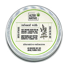 Load image into Gallery viewer, Hemp Oil Salve For Instant Cooling Relief - Made From Organic Hemp Seeds Extract - Natural Balm For Men & Women By Alter Native - Made In The USA - 2 oz