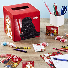 Load image into Gallery viewer, Hallmark Valentines Day Cards for Kids and Mailbox for Classroom Exchange, Star Wars (1 Box, 32 Valentine Cards, 35 Stickers, 1 Teacher Card)