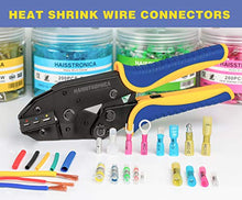 Load image into Gallery viewer, haisstronica 120PCS 12-10 Awg Yellow Heat Shrink Butt Connectors-Tinned Red Copper 1mm-Marine Grade Insulated Crimp Wire Connectors-Waterproof Electrical Connectors-Butt Splice for Marine,Boat,Stereo