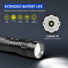 Load image into Gallery viewer, High-Powered LED Flashlight S2000, RECHOO Upgraded Powerful 2000 High Lumens Flashlights with 3 Modes, Zoomable, Water Resistant Flash Light for Camping, Outdoor, Emergency, Hiking