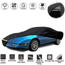 Load image into Gallery viewer, Yixin Waterproof Car Covers for 1984-1996 C4 Corvette, Car Cover 190T Covers Customer Fit 100% Waterproof Windproof Strap & Double Door Zipper Up to 200” L (C4:(1984-1996))