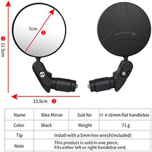 Load image into Gallery viewer, HUBUISH Bar End Bike Mirrors,360°Adjustable Rotatable Handlebar Convex Mirror for Mountain Road Bicycle Riding Cycling Accessories, with Wide Angle Lens Safety Rearview Mirror(1 PC)