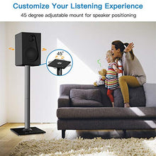 Load image into Gallery viewer, PERLESMITH Universal Floor Speaker Stands 26 Inch for Surround Sound, Klipsch, Sony, Edifier, Yamaha, Polk & Other Bookshelf Speakers Weight up to 22lbs - 1 Pair