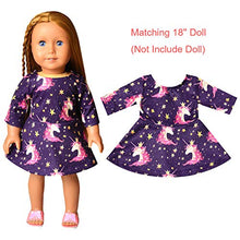 Load image into Gallery viewer, Long Sleeve Unicorn Dresses for Toddler Girls Casual Summer Sun Dresses 7 16