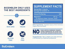 Load image into Gallery viewer, BioEmblem Triple Magnesium Complex | 300mg of Magnesium Glycinate, Malate, & Citrate for Muscle Relaxation, Sleep, Calm, & Energy | High Absorption | Vegan, Non-GMO | 90 Capsules