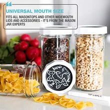Load image into Gallery viewer, Masontops Multi-Use Wide Mouth Mason Jars - Large 24 Oz Jar Size -13 Piece Set - 4 Pack of Glass Jars & Blackboard Lids