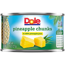 Load image into Gallery viewer, Dole Canned Pineapple Chunks in 100% Fruit Juice, 8 Oz