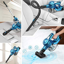 Load image into Gallery viewer, Cordless Vacuum Cleaner, 23Kpa 250W Brushless Motor Stick Vacume, Up to 40 Mins Runtime 2500mAh Rechargeable Battery, 5-in-1 Lightweight Handheld for Carpet Hard Floor Car Pet Hair, Blue-INSE S6