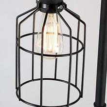 Load image into Gallery viewer, NIUYAO Industrial Style 60'' High Track Tree Floor Lamp Iron Cage 3 Lights Pipe LED Floor Light Fixture Black 409434