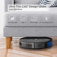 Load image into Gallery viewer, Robot Vacuum, GOOVI 1600PA Robotic Vacuum Cleaner with Self-Charging, 360° Smart Sensor Protectio, Multiple Cleaning Modes Vacuum Best for Pet Hairs, Hard Floor & Medium Carpet
