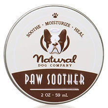 Load image into Gallery viewer, Natural Dog Company Paw Soother (2oz / 59mL Tin) | Natural, Organic, Healing Paw Pad Balm for Pets | Dog Skin Soother for Dry, Cracked, and Rough Paws | Veterinarian-Approved Paw Pad Moisturizer
