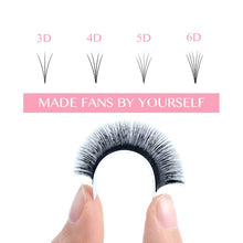 Load image into Gallery viewer, TDANCE Eyelash Extension Supplies Rapid Blooming Volume Eyelash Extensions Thickness 0.07 D Curl Mix 14-19mm Easy Fan Volume Lashes Self Fanning Individual Eyelashes Extension (D-0.07,14-19mm)