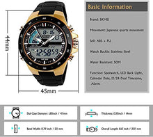 Load image into Gallery viewer, Carrie Hughes Men's Digital Watch 50M Waterproof Large Dual Dial Multifunction Analog Military Outdoor Sports Electronic Watch Calendar Day Date CH031