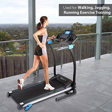 Load image into Gallery viewer, SereneLife Smart Digital Folding Treadmill - Electric Foldable Exercise Fitness Machine, Large Running Surface, 3 Incline Settings, 16 Preset Program, Sports App for Running & Walking (SLFTRD25)