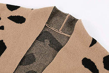 Load image into Gallery viewer, ZESICA Women's Long Sleeves Open Front Leopard Print Button Down Knitted Sweater Cardigan Coat Outwear with Pockets