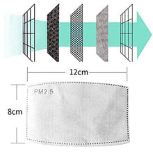 Load image into Gallery viewer, Youmymine 2 Pack Face Cover Neck Gaiter Scarf with Filters, Unisex Seamless Rave Bandana Tube Headwear for Fishing Cycling Hiking 17pcs (L, 2 PC+ 15 PC)
