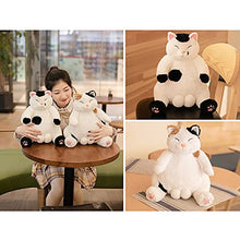 Load image into Gallery viewer, OOPSHANA Stuffed Animal Pillows, Cute Lazy Cat Plush Toys, Stuffed Plush Dolls, Gifts for Children and Girls (heibai-35, Multicolor)