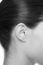 Load image into Gallery viewer, 14k REAL White Gold 1.5mm Thickness Huggie Earrings (8 x 8 mm)