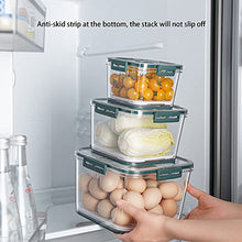 Load image into Gallery viewer, Refrigerator Organizer Bins Food Storage Containers Set Produce Saver Stackable Fridge Storage Food Container with Removable Drain Tray for Produce, Fruits, Vegetables, Meat and Fish (Yellow)