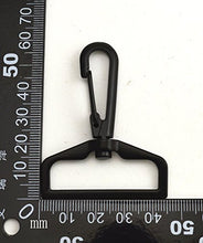 Load image into Gallery viewer, Wuuycoky Black 1.5" Inner Diameter D Ring Big Spring Buckle Lobster Clasps Swivel Snap Hooks Pack of 6