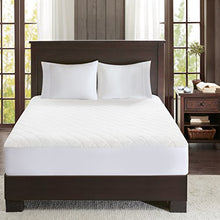 Load image into Gallery viewer, Woolrich Heated Sherpa ELEC MATT Mattress Pad with Auto Shut Off Timer and 5 Heat Level Setting Controller(s) Super Warm, Queen: 60x80, White