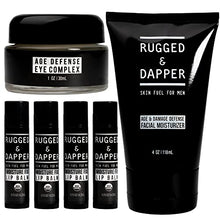 Load image into Gallery viewer, RUGGED & DAPPER Lips, Face & Eyes Bundle - 4-Pack Lip Balm, Eye Complex & Face Moisturizer