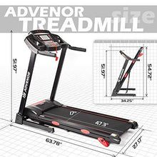 Load image into Gallery viewer, ADVENOR Treadmill Motorized Treadmills 3.0 HP Electric Running Machine Folding Exercise Incline Fitness Indoor 64 Preset Programs (RED)