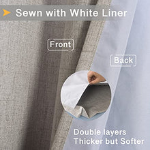 Load image into Gallery viewer, Rose Home Fashion Sliding Door Curtains, Primitive Linen Look 100% Blackout Curtains, Thermal Insulated Patio Door Curtains-1 Panel (100x84 Beige)