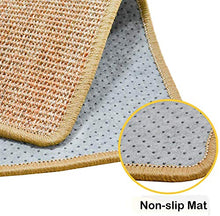 Load image into Gallery viewer, FUKUMARU Cat Scratcher Mat, 23.6 X 15.7 Inch Natural Sisal Cat Scratch Mats, Horizontal Cat Floor Scratching Pad Rug, Protect Carpets and Sofas