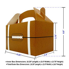 Load image into Gallery viewer, Football Party Treat Boxes | Team Favor Box with Handle (24 Pcs Set) | Football Party Supplies | Sports Theme Birthday Goody Boxes | By Anapoliz