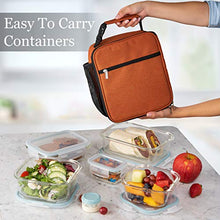 Load image into Gallery viewer, Razab 35 Pc Set Glass Food Storage Containers with Lids - Glass Meal Prep Containers Airtight Glass Bento Boxes BPA-Free 100% Leak Proof (15 lids,15 glass & 5 Plastic Sauce/Dip Containers)