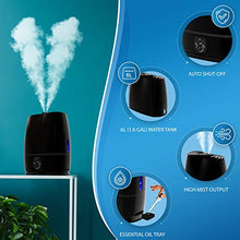 Load image into Gallery viewer, Everlasting Comfort Humidifiers for Bedroom (6L) - Humidifier with Essential Oil Tray (Black)