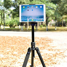 Load image into Gallery viewer, Sturdy Tablet and Phone Tripod Mount for iPad Samsung Tablet Cell Phone More, Rotatable Tiltable Tripod Adapter Stand Clamp Holder for Video Recording Photo Booth Live Music Camera by APPS2Car