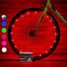 Load image into Gallery viewer, Activ Life Bicycle Tire Lights (1 Wheel, Red) Hot LED Bday Gift Ideas & Presents for Christmas - Popular Friday Black and Monday Cyber Special Sale for Him or Her - Men, Women, Kids & Fun Teens