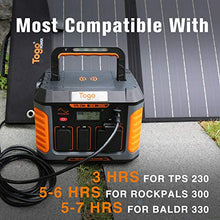 Load image into Gallery viewer, TogoPower 120W Portable Foldable Solar Panel Charger for Baldr/Jackery/GoalZero/Paxcess Power Station Generator with Dual USB Ports & 18V DC Output for RV Boat Laptop Tablet iPhone iPad Camera Lamp
