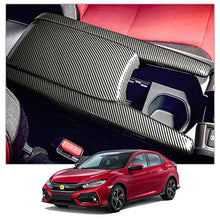 Load image into Gallery viewer, CDEFG Center Console Cover for Civic: Console Armrest Shell for 2018 2019 2020 2021 Civic Sedan Interior Accessories Arm Rest Protective Decorative Sticker Trim Carbon Fiber (3PCS)