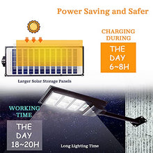 Load image into Gallery viewer, Lysed 120W Solar Street Lights, 6000K LED Street Lights Dusk to Dawn with Motion Sensor, Outdoor Solar Security Light for Parking Lot, Basketball Court, Street, Garden (2 Pack)