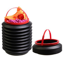 Load image into Gallery viewer, Mexidi Telescopic Bucket, Multifunctional Waterproof Foldable Retractable Car Bucket Fishing Box Car Trash Barrel Can Bin Storage, Collapsible Pail Vehicle Cylinder Barrel 4L (Black)