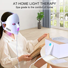 Load image into Gallery viewer, LED Face Mask Light Therapy, NEWKEY LED Facial Skin Care Mask, 7 Colors Red and Blue Light Therapy Mask, Photon LED Mask for Acne Reduction - Dark Spot - Anti Wrinkles
