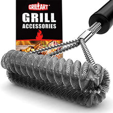 Load image into Gallery viewer, GRILLART Grill Brush Bristle Free & Wire Combined BBQ Brush - Safe & Efficient Grill Cleaning Brush- 17" Grill Cleaner Brush for Gas /Porcelain/Charbroil Grates - BBQ Accessories Gifts for Men