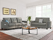 Load image into Gallery viewer, Belffin Sofa and Loveseat Sets 2 Piece Furniture Sofa Set for Living Room Couch Sofa Loveseat Set Grey