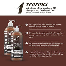 Load image into Gallery viewer, artnaturals Moroccan Argan Oil Shampoo and Conditioner Set - (2 x 16 Fl Oz / 473ml) - Volumizing & Moisturizing - Gentle on Curly & Color Treated Hair