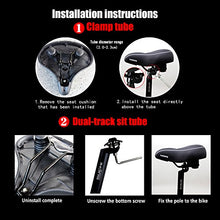 Load image into Gallery viewer, LINGMAI Comfortable Exercise Bike Seat for Men and Women,Oversize Bicycle Saddle with Soft Cushion Improves Comfort for Mountain Bike, Road Bicycle, Hibrid and Stationary Electric Bike
