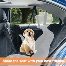 Load image into Gallery viewer, PETICON Car Seat Cover for Dogs, 100% Waterproof Dog Seat Cover for Back Seat with Mesh Window, Scratchproof Dog Car Hammock for Cars, Trucks, SUVs, Jeep, Nonslip Back Seat Protection