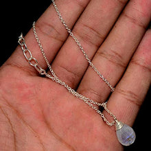 Load image into Gallery viewer, Silver Palace 925 Sterling Silver Natural Rainbow Moonstone Necklace with Chain for Womens and Girls