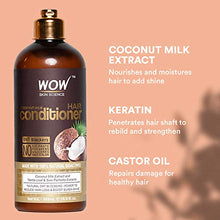 Load image into Gallery viewer, WOW Coconut Milk Shampoo and Conditioner Set (2 x 16.9 Fl Oz / 500mL - DHT Blockers Slow Down Hair Loss - Essential Vitamins & Oils For Faster Hair Growth For Men & Women - Paraben, Salt, Sulfate Free